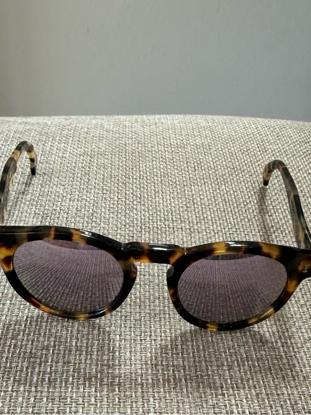 Tortoiseshell Round Sunglasses - Brown Lenses